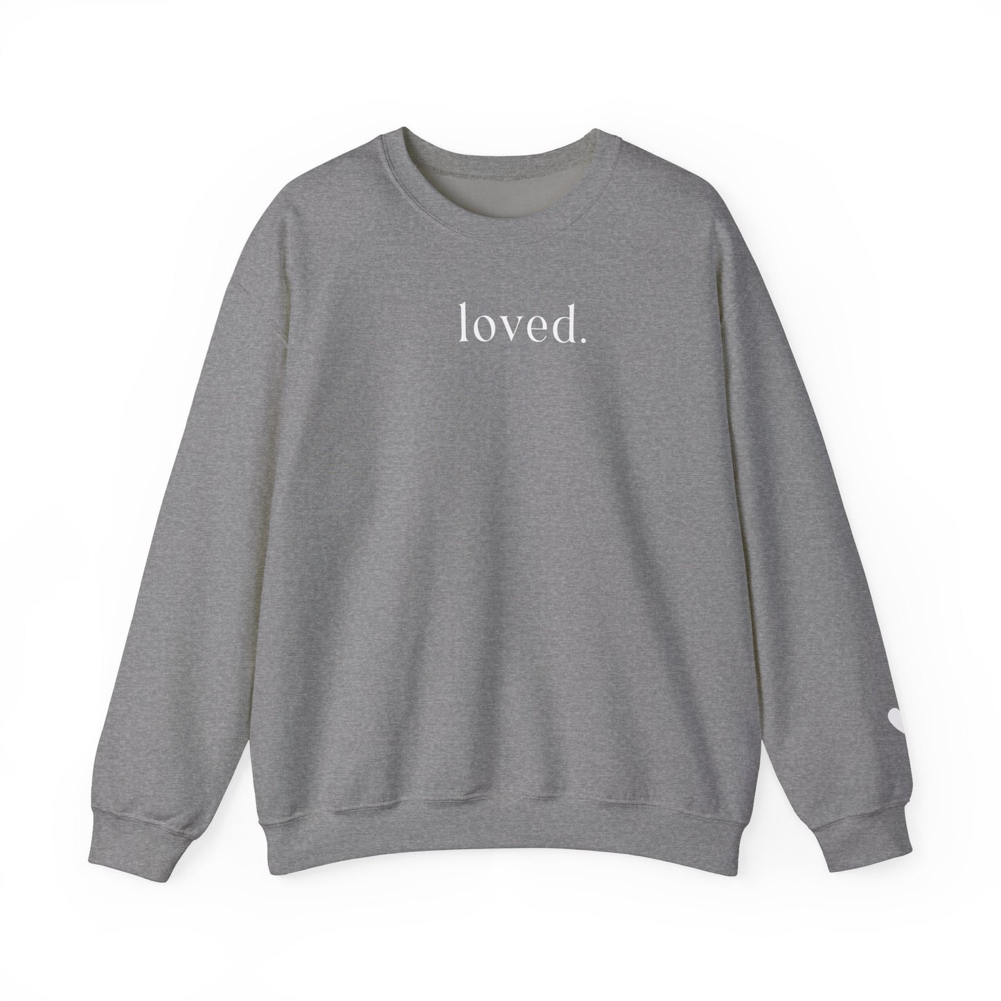 Loved Sweatshirt - heart on sleeve