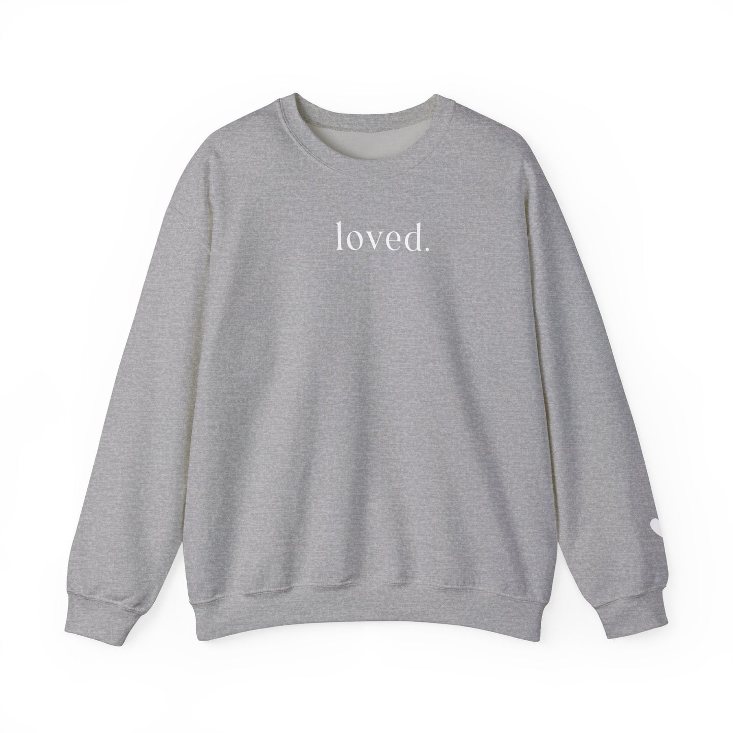 Loved Sweatshirt - heart on sleeve