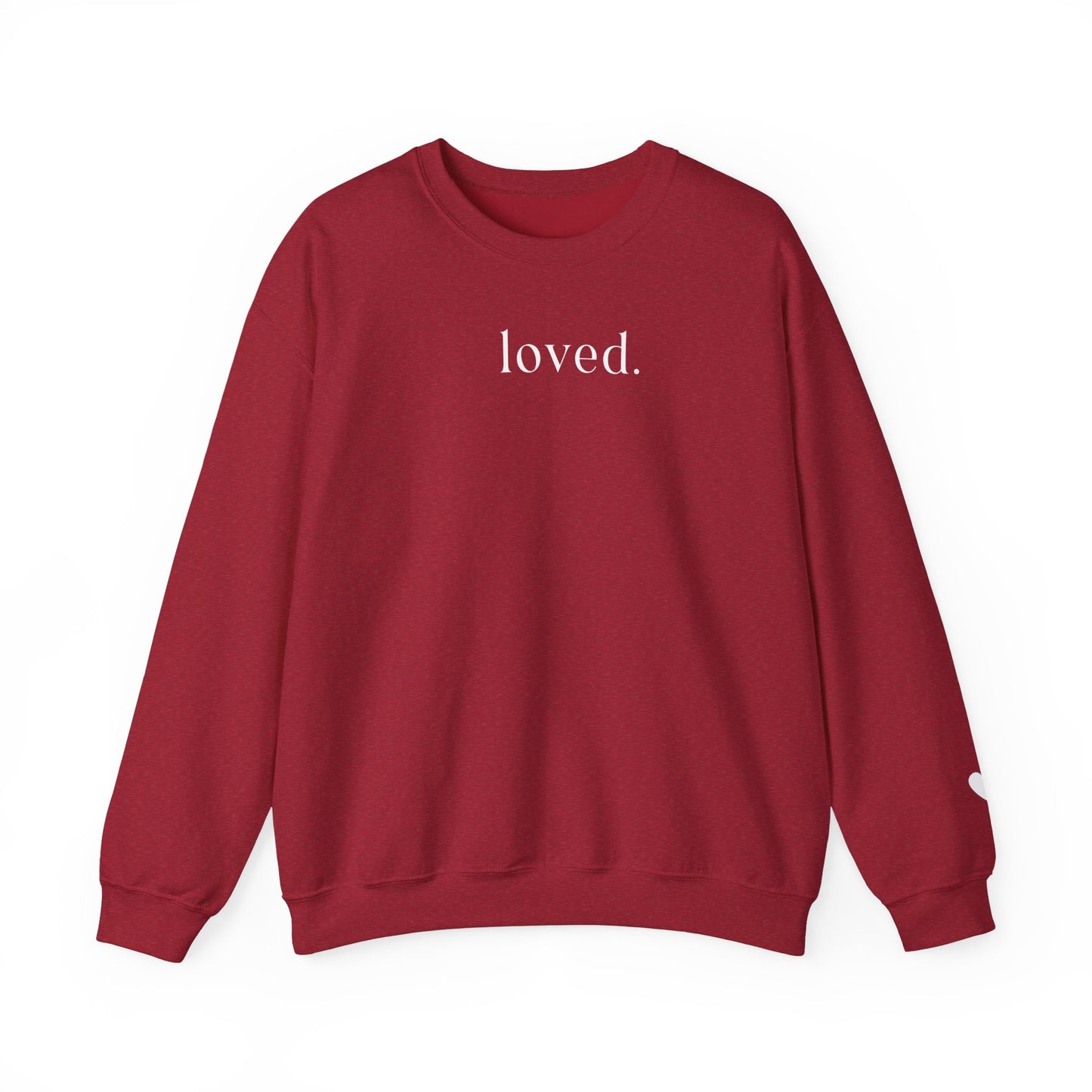 Loved Sweatshirt - heart on sleeve