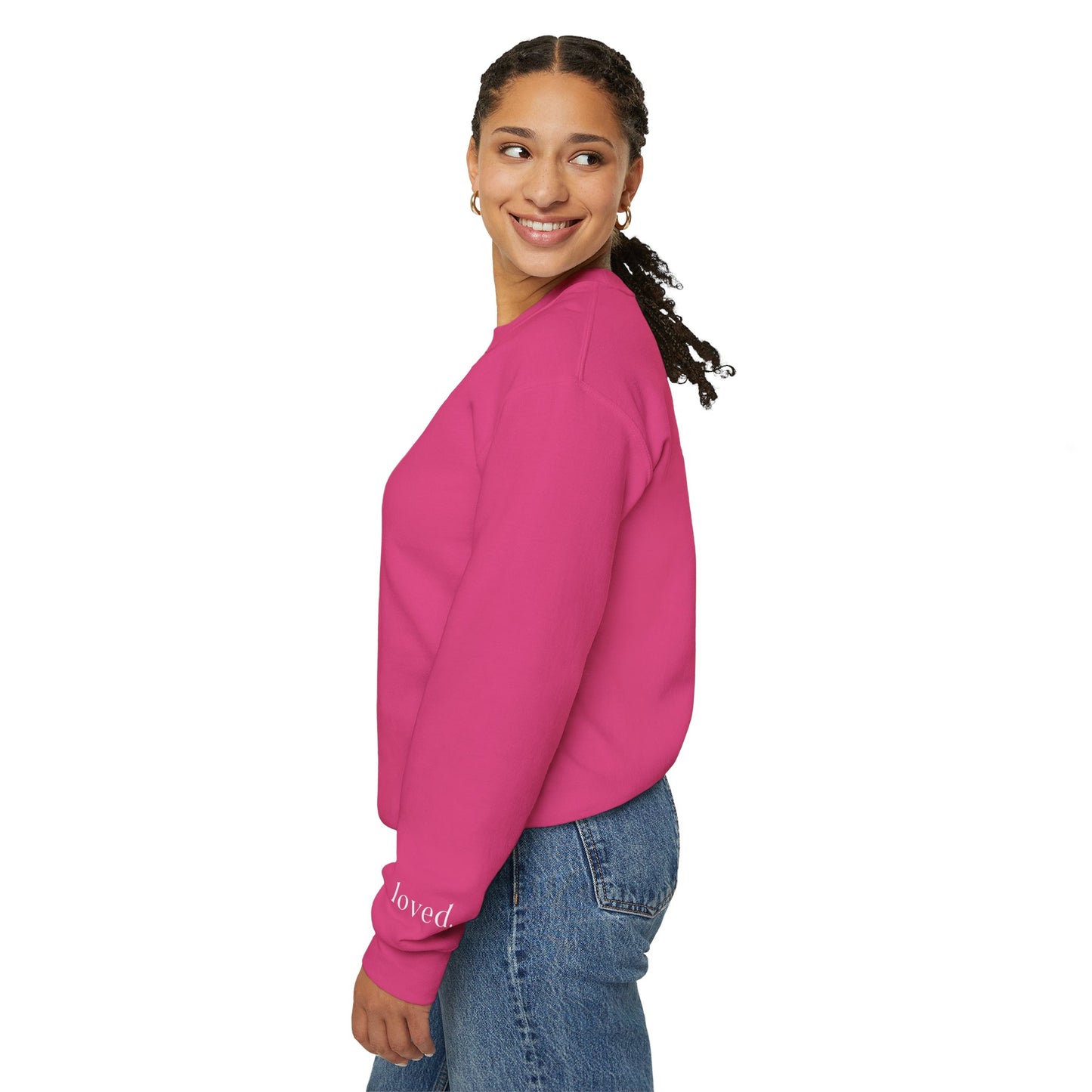 Loved Sweatshirt - hot pink