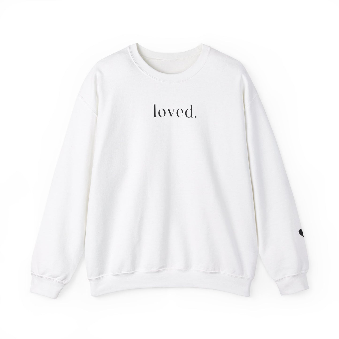 Loved Sweatshirt - heart on sleeve