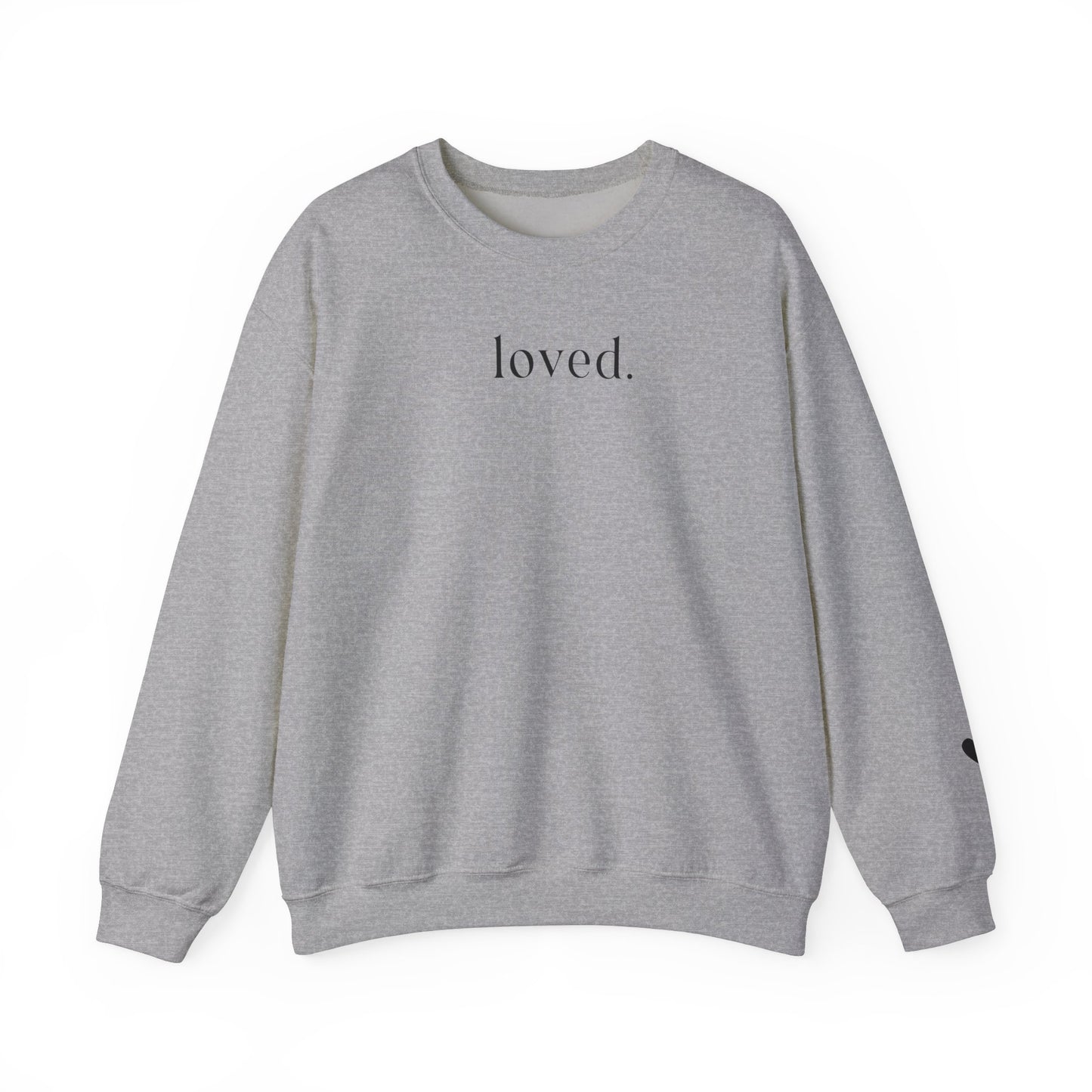 Loved Sweatshirt - heart on sleeve