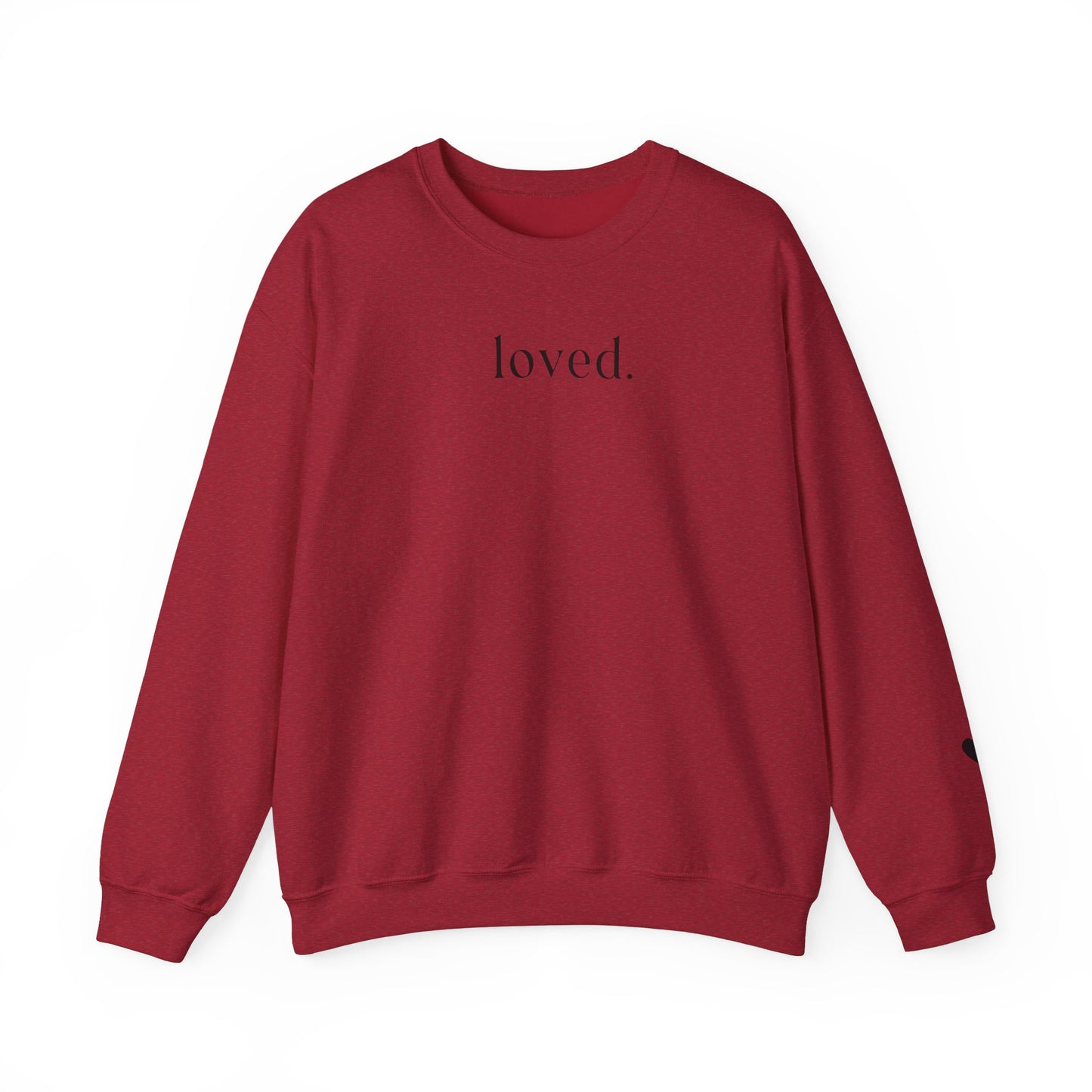 Loved Sweatshirt - heart on sleeve