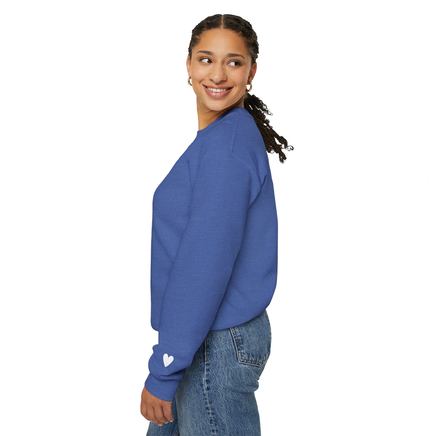 Loved Sweatshirt - heart on sleeve